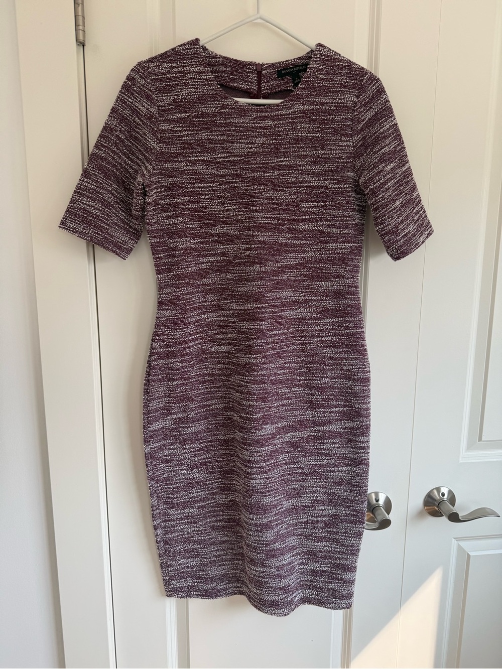 Banana Republic Marled Plum and White Midi Dress
